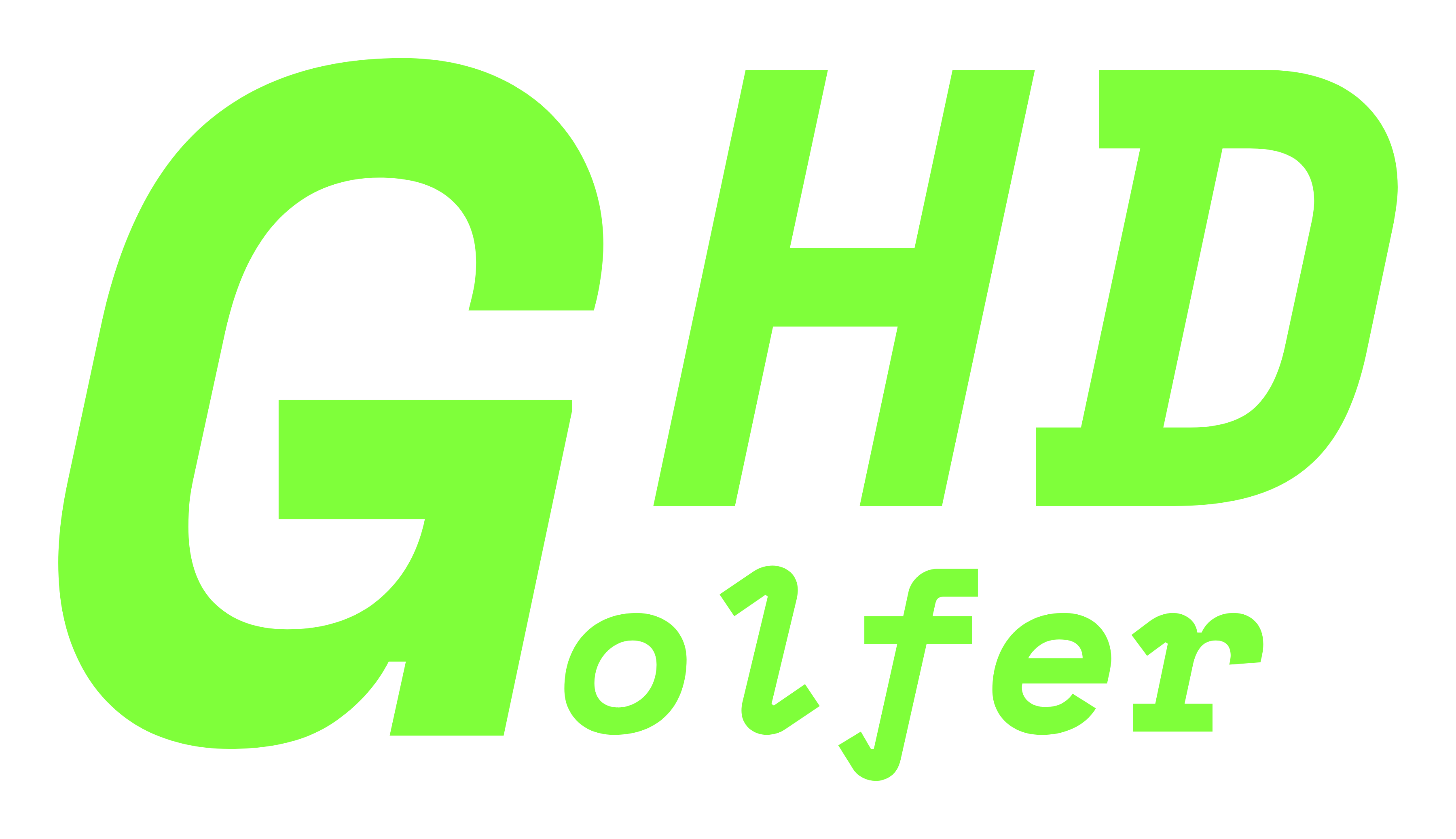 GolferHD GHD badge — italic on dark