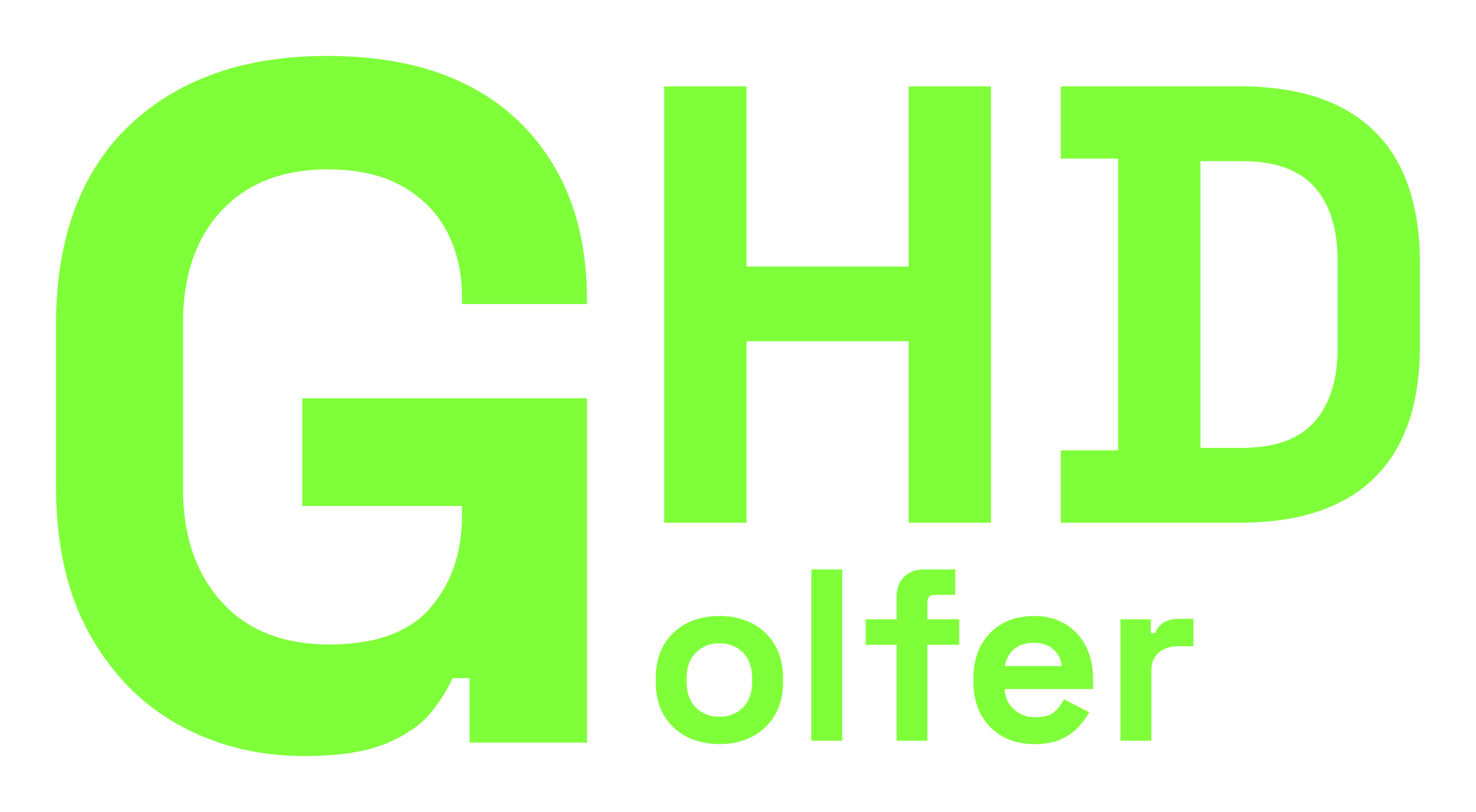 GolferHD GHD badge — upright on dark