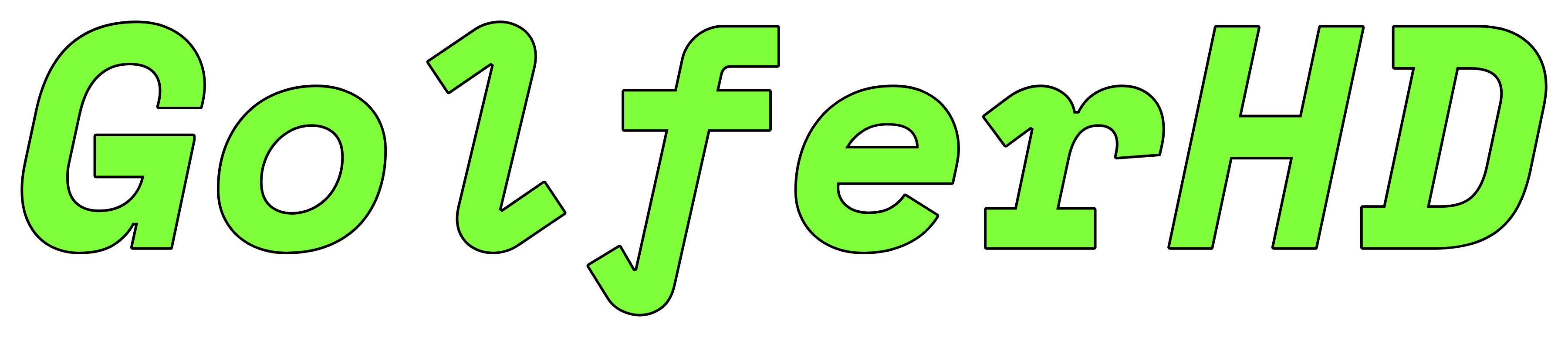 GolferHD GolferHD — italic on white